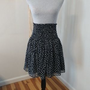 NWT Ann Taylor Black & White Polka Dot Skirt Petite Size MP
